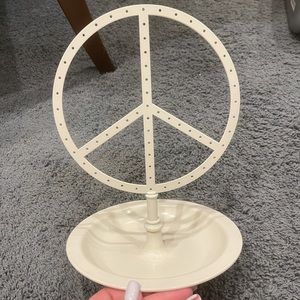 PotteryBarn Teen Peace Sign Earring/Jewelry Holder